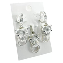 SET / JUEGO PANTERA CON ZIRCONIA - PLATA .925