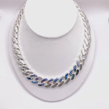 CADENA BARBADA SEMI SÓLIDA 55 CM x 1.5 CM - PLATA .925