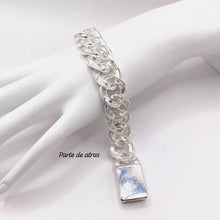 SET DE CADENA Y PULSO BARBADO - PLATA .925