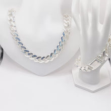 SET DE CADENA Y PULSO BARBADO - PLATA .925