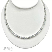 CADENA TENNIS ZIRCONIA 50 cm x 4 mm - PLATA .925