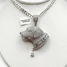 DIJE CARA LATERAL DE PERRO - PLATA .925