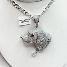 DIJE CARA LATERAL DE PERRO - PLATA .925