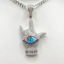 DIJE MANO CON OJO TURCO  - PLATA .925