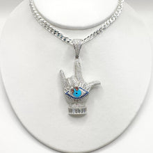 DIJE MANO CON OJO TURCO  - PLATA .925