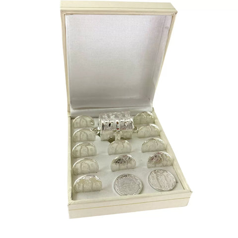 SET DE ARRAS PARA BODA - CHICO - VIRGEN DE GUADALUPE - BAÑO DE PLATA