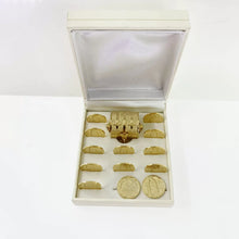 SET DE ARRAS PARA BODA - CHICO - VIRGEN DE GUADALUPE - BAÑO DE ORO