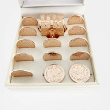 SET DE ARRAS PARA BODA - CHICO - CRUZ CON LAZO - BAÑO DE ORO ROSA