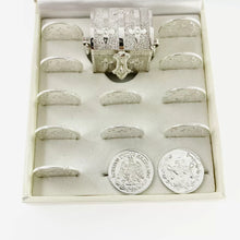 SET DE ARRAS PARA BODA - CHICO - CRUZ CON LAZO - BAÑO DE PLATA