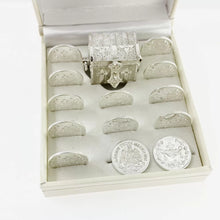 SET DE ARRAS PARA BODA - CHICO - CRUZ CON LAZO - BAÑO DE PLATA