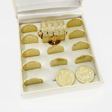 SET DE ARRAS PARA BODA - CHICO - CRUZ CON LAZO - BAÑO DE ORO