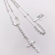 ROSARIO BOLA DIAM LÍNEAS 3 MM - VIRGEN GUADALUPE - PLATA .925