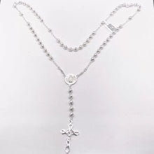 ROSARIO BOLA DIAM LÍNEAS 5 MM - VIRGEN GUADALUPE - PLATA .925