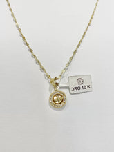 CADENA CON MEDALLA ESPÍRITU SANTO REDONDA MINI -  ORO 10K