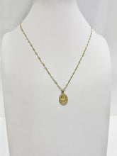 CADENA CON MEDALLA SAGRADO CORAZÓN OVAL MINI -  ORO 10K