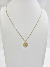 CADENA CON MEDALLA SAGRADO CORAZÓN REDONDA MINI -  ORO 10K