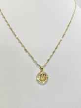 CADENA CON MEDALLA SAGRADO CORAZÓN REDONDA MINI -  ORO 10K