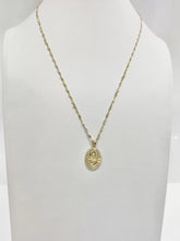 CADENA CON MEDALLA SAGRADO CORAZÓN OVAL CH -  ORO 10K