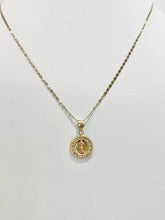 CADENA CON MEDALLA DIVINO NIÑO REDONDA DETALLES ORO ROSA -  ORO 10K