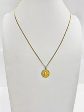 CADENA CON MEDALLA SAN BENITO MATE CONTORNO DIAMANTADO -  ORO 10K