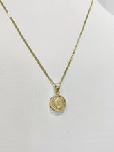 CADENA CON MEDALLA SAN BENITO DOBLE VISTA - ORO 10K