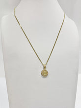 CADENA CON MEDALLA SAN BENITO DOBLE VISTA - ORO 10K