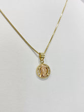 CADENA CON MEDALLA SAN JUDAS TADEO REDONDA MINI DETALLES ORO ROSA - ORO 10K