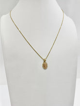 CADENA CON MEDALLA SAN JUDAS TADEO OVAL MINI DETALLES ORO ROSA - ORO 10K