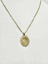 CADENA CON MEDALLA VIRGEN DE GUADALUPE MARGEN ONDAS - ORO 10K