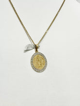 CADENA CON MEDALLA VIRGEN DE GUADALUPE BI COLOR - ORO 10K