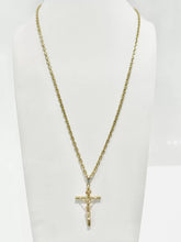 CADENA CON CRISTO TUBULAR - ORO 10K