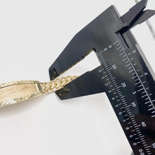 ESCLAVA PARA BEBÉ / NIÑO PLACA BISELADA ESLABÓN PETATILLO - 14 CM - ORO 10K