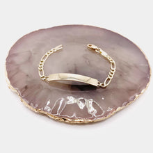 ESCLAVA PARA BEBÉ / NIÑO ESTILO FÍGARO-CART - 12 CM - ORO 10K