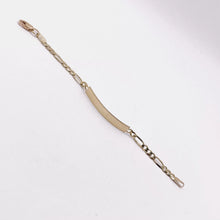 ESCLAVA PARA BEBÉ / NIÑO ESTILO FÍGARO-CART - 12 CM - ORO 10K