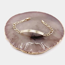 ESCLAVA PARA BEBÉ / NIÑO ESTILO FÍGARO-CART - 14 CM - ORO 10K