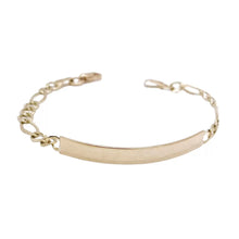 ESCLAVA PARA BEBÉ / NIÑO ESTILO FÍGARO-CART - 14 CM - ORO 10K