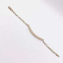 ESCLAVA PARA BEBÉ / NIÑO ESTILO FÍGARO-CART - 14 CM - ORO 10K