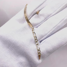 ESCLAVA PARA BEBÉ / NIÑO ESTILO FÍGARO-CART - 14 CM - ORO 10K