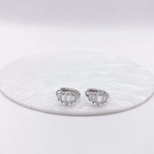 ARRACADA BAGUETTES ZIRCONIA  - PLATA .925