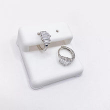 ARRACADA BAGUETTES ZIRCONIA  - PLATA .925