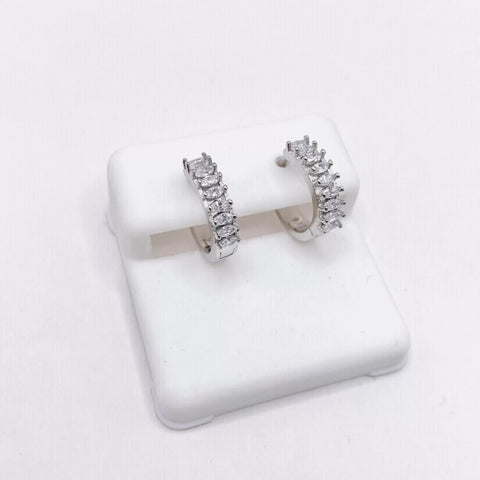 ARRACADA LÍNEA ZIRCONIA TIPO HOJAS - PLATA .925