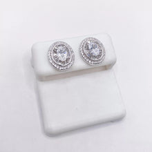 ARETE OVALADO CON BAGUETTE ZIRCONIAS - PLATA .925