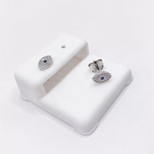 ARETE BROQUEL OJO MINI ZIRCONIA - PLATA .925