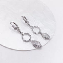 ARETE GANCHO CON CIRCULO Y SEMILLA ZIRCONIA - PLATA .925