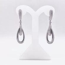 ARETE GOTAS ENLAZADAS GRANDE - PLATA .925