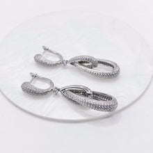 ARETE GOTAS ENLAZADAS GRANDE - PLATA .925