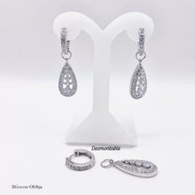 ARETE DESMONTABLE GOTA ZIRCONIAS - PLATA .925
