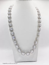 GARGANTILLA OVAL ZIRCONIA CENTRAL CON CONTORNO - PLATA .925