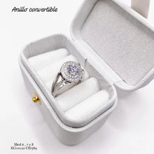 ANILLO CONVERTIBLE ZIRCONIA CON OJO TURCO- PLATA .925