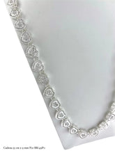 CADENA CON CORAZONES ZIRCONIA - PLATA .925